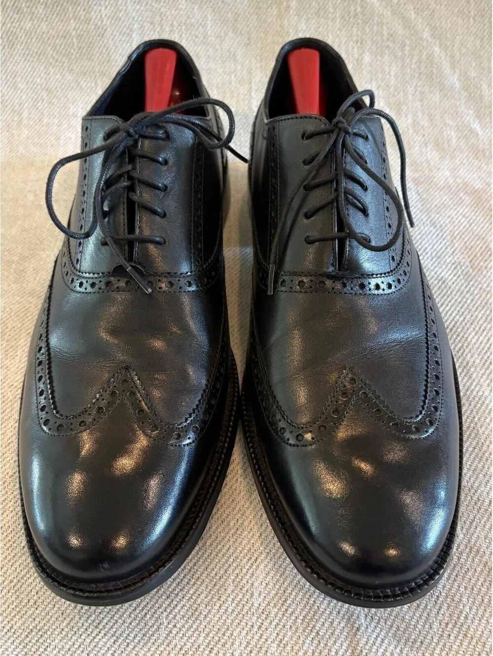Cole Haan Williams Wingtip Oxford Black Leather Dress Shoes Mens 13 M C12209